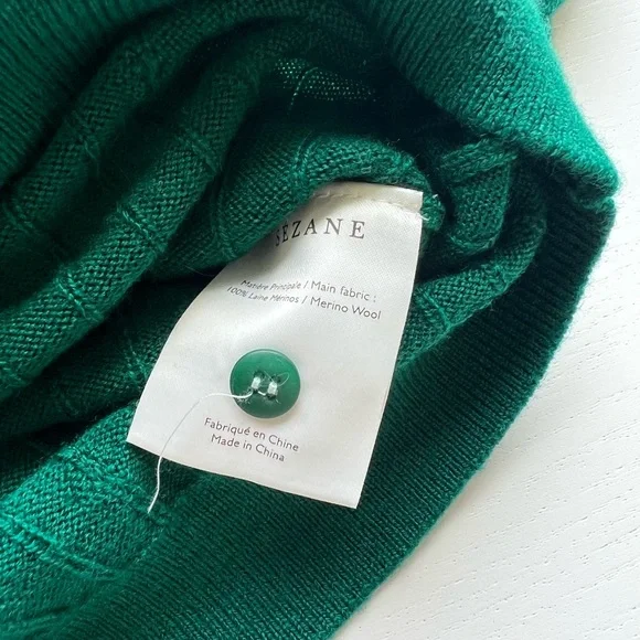 Sézane Emerald Green Zoe Sweater Jumper Knit - Picture 6 of 9
